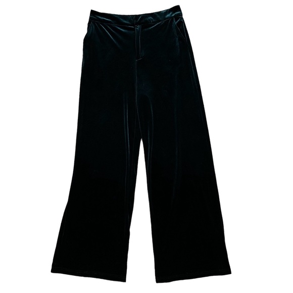 NWOT Green Velvet High Waist Wide Leg Pants L - Picture 12 of 12